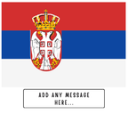 Personalised Serbia flag mug – flat source artwork with space for a personalised message