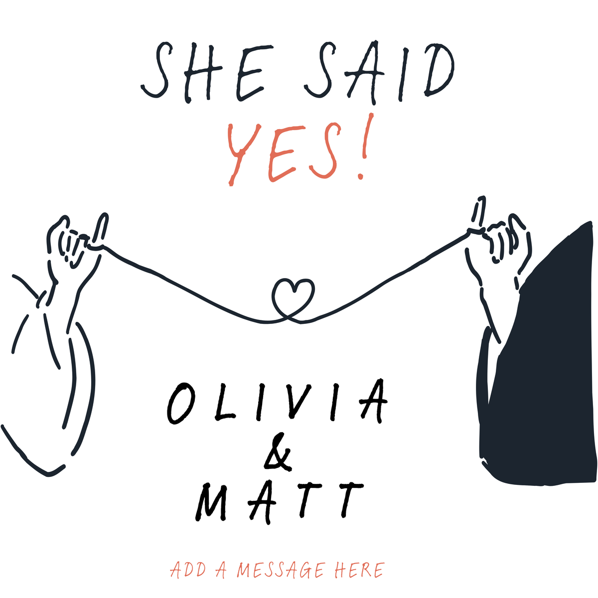She Said Yes Pinky Promise Engagement Mug – original flat artwork