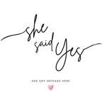 She Said Yes Script Engagement Mug – original flat artwork