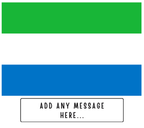 Personalised Sierra Leone flag mug – flat source artwork with space for a personalised message