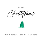Simple Script and Tree Christmas Mug – original flat artwork