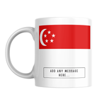 Personalised Singapore flag mug – front view