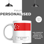Personalised Singapore flag mug – personalisation and care information