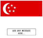 Personalised Singapore flag mug – flat source artwork with space for a personalised message