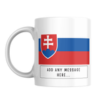 Personalised Slovakia flag mug – front view