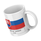 Personalised Slovakia flag mug – angled view