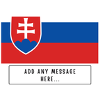 Personalised Slovakia flag mug – flat source artwork with space for a personalised message