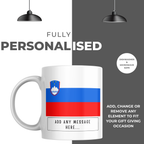 Personalised Slovenia flag mug – personalisation and care information