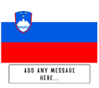 Personalised Slovenia flag mug – flat source artwork with space for a personalised message