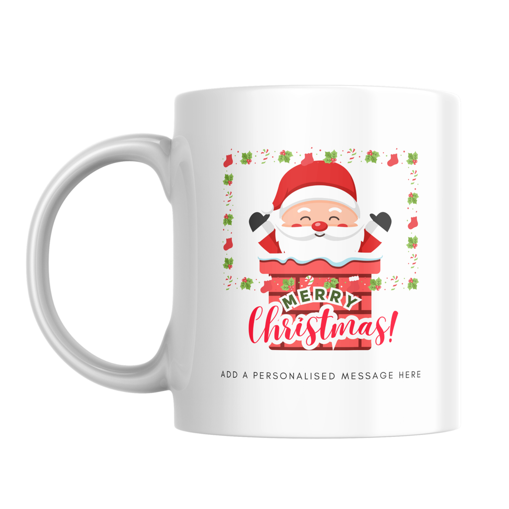 Smiling Santa Christmas Mug – front view