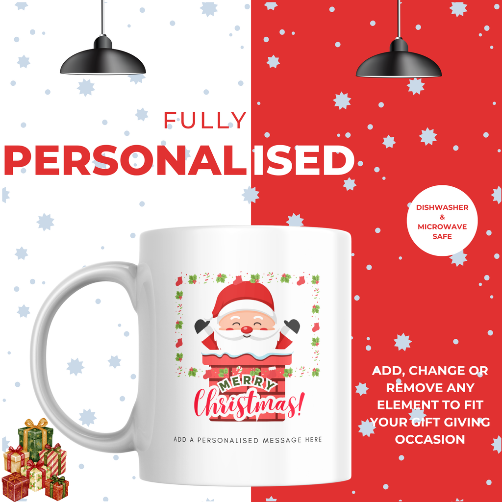 Smiling Santa Christmas Mug – personalisation information