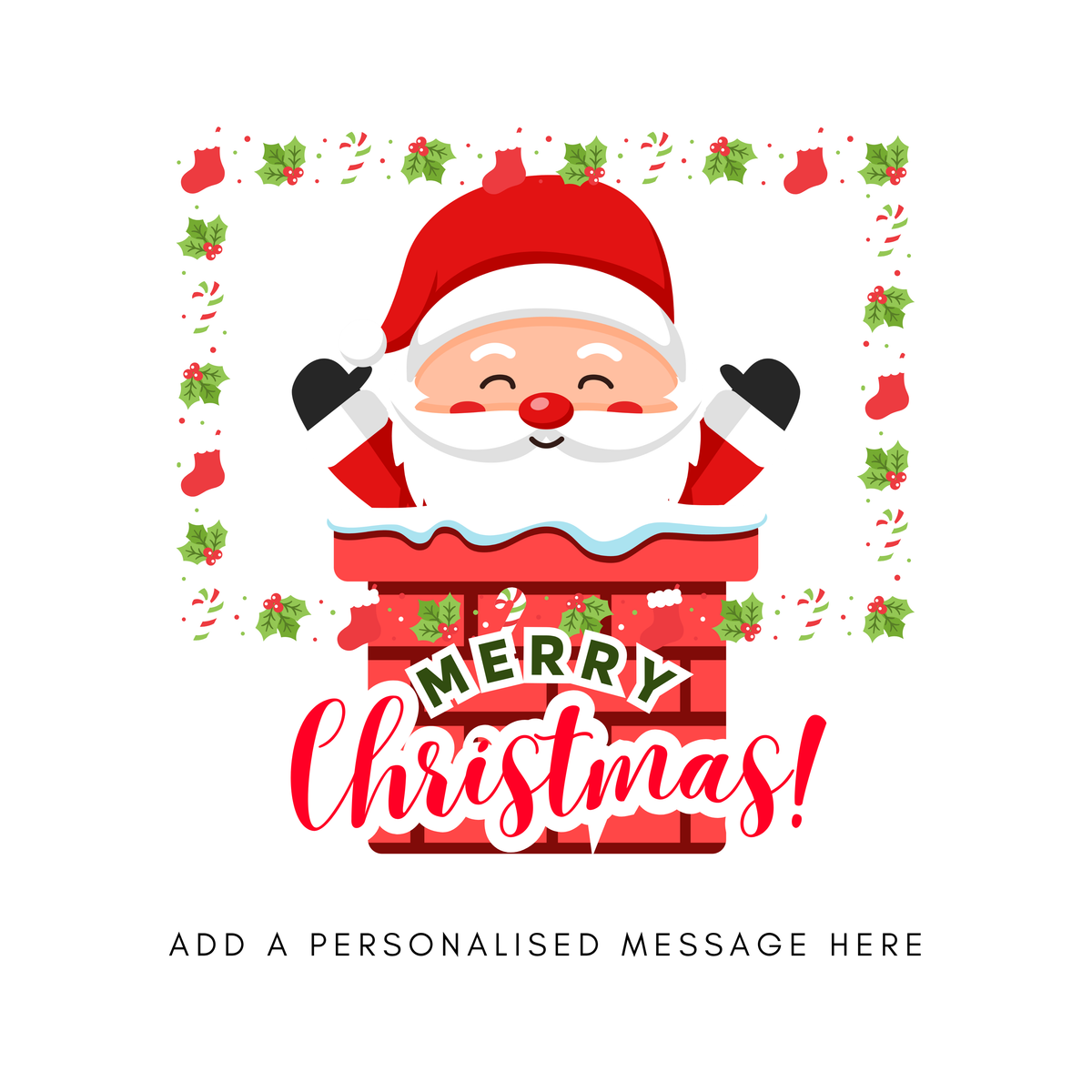 Smiling Santa Christmas Mug – original flat artwork