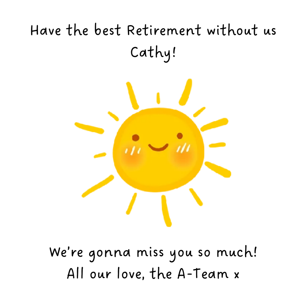 Smiling Sunshine Retirement Mug – original flat artwork