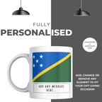 Personalised Solomon Islands flag mug – personalisation and care information
