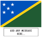 Personalised Solomon Islands flag mug – flat source artwork with space for a personalised message