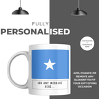 Personalised Somalia flag mug – personalisation and care information