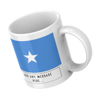Personalised Somalia flag mug – angled view