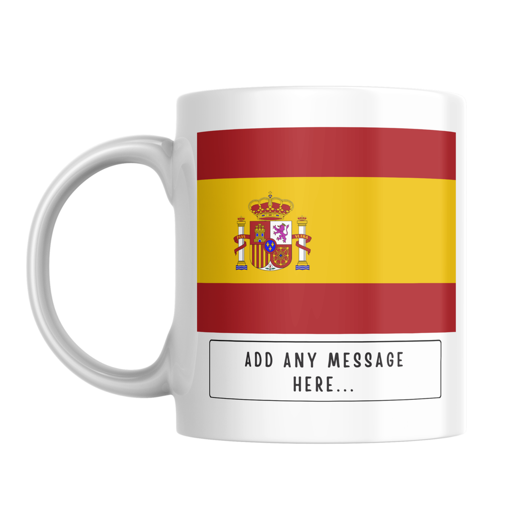 Personalised Spain flag mug – front view