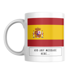 Personalised Spain flag mug – front view