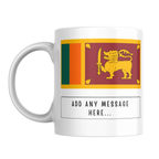 Personalised Sri Lanka flag mug – front view