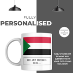 Personalised Sudan flag mug – personalisation and care information