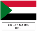 Personalised Sudan flag mug – flat source artwork with space for a personalised message