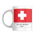 Personalised Switzerland flag mug – front view