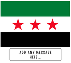 Personalised Syria flag mug – flat source artwork with space for a personalised message