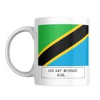 Personalised Tanzania flag mug – front view