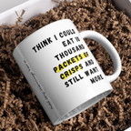 Ten Thousand Packets of Crisps Mug – gift presentation on paper packing