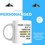 Ten Thousand Packets of Crisps Mug – personalisation information