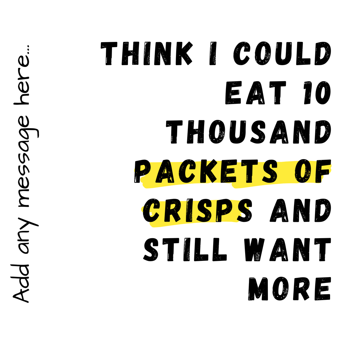 Ten Thousand Packets of Crisps Mug – original flat artwork