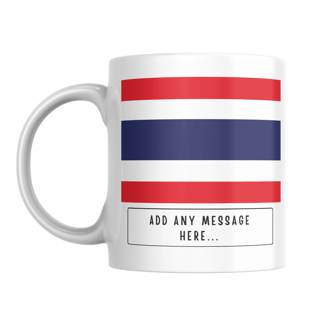 Personalised Thailand flag mug – front view