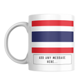 Personalised Thailand flag mug – front view