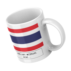 Personalised Thailand flag mug – angled view