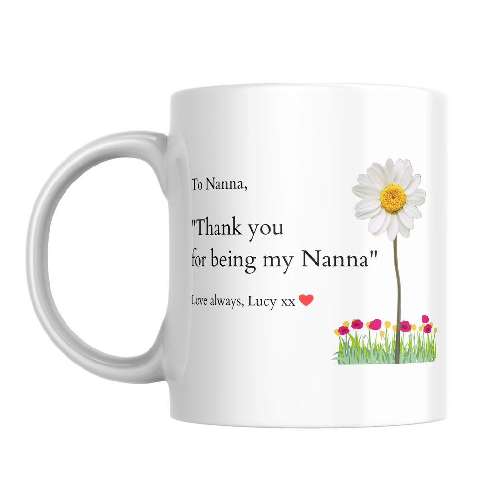 Thank You for Being My Nanna Mug – front view