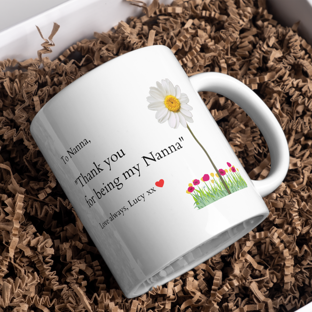 Thank You for Being My Nanna Mug – gift presentation on paper packing