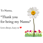 Thank You for Being My Nanna Mug – original flat artwork