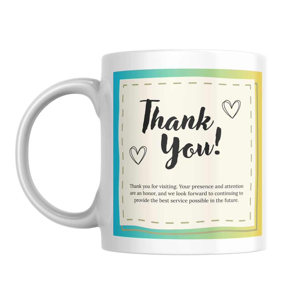 Thank You Note Mug – front view