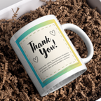 Thank You Note Mug – gift presentation on paper packing