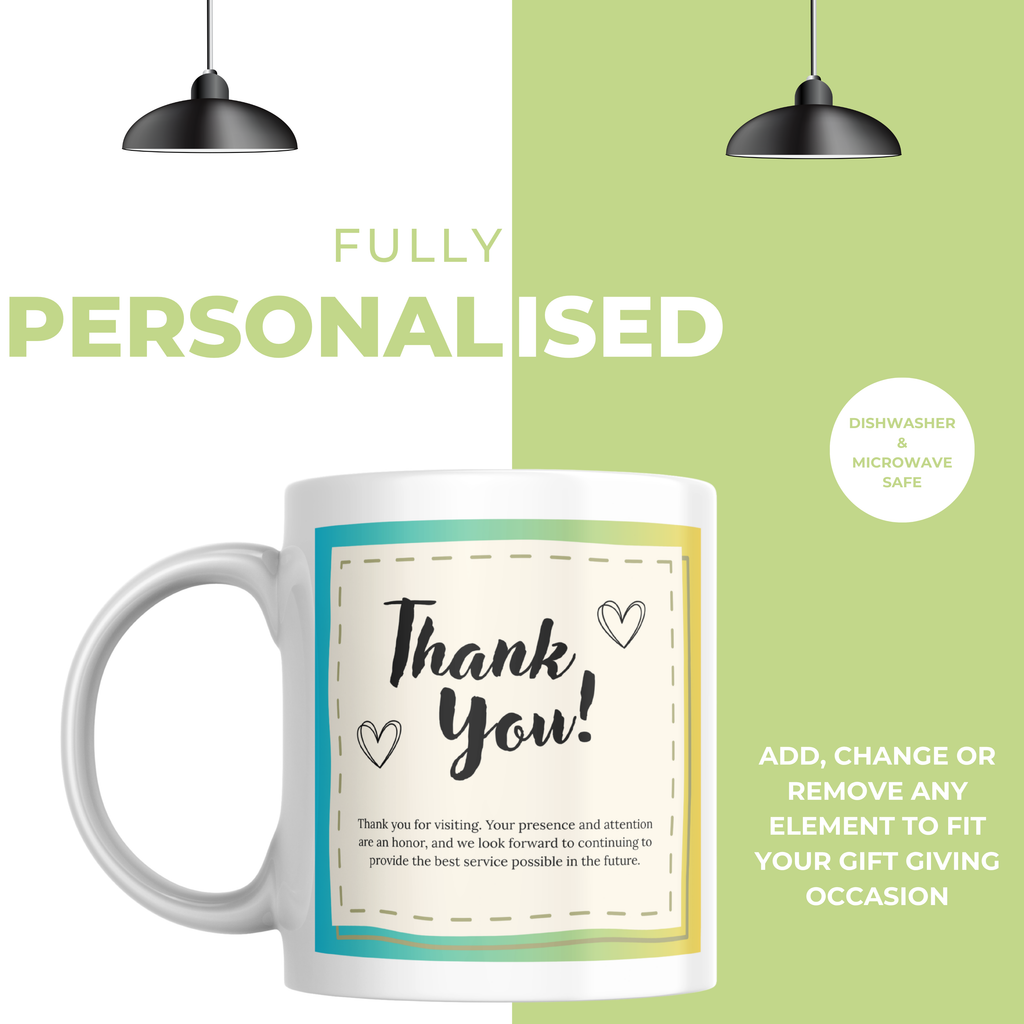 Thank You Note Mug – personalisation information