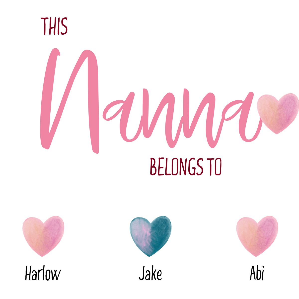 This Nanna Belongs To Mug – original flat artwork