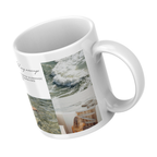 Three Photo Collage Mug – angled view with example photos