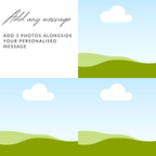 Three Photo Collage Mug – flat artwork showing photo placeholders