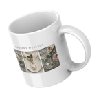 Three Photo Strip Mug – angled view with example photos