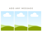 Three Photo Strip Mug – flat artwork showing photo placeholders