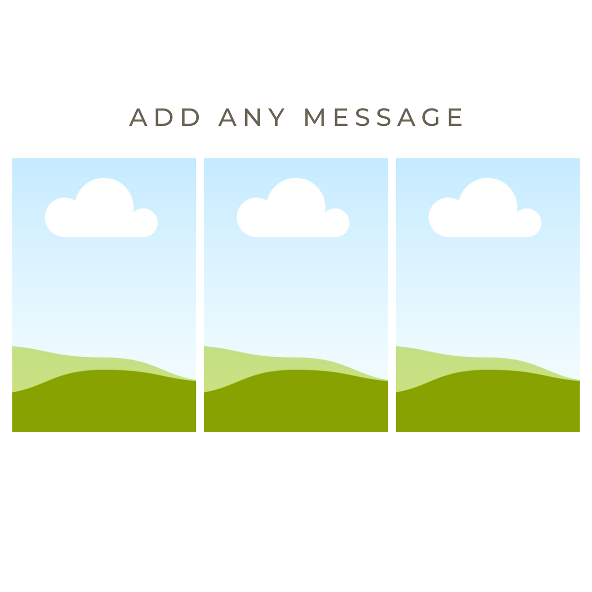 Three Photo Strip Mug – flat artwork showing photo placeholders
