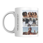 Three Stacked Photos Mug – front view with example photos
