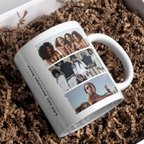 Three Stacked Photos Mug – gift presentation with example photos