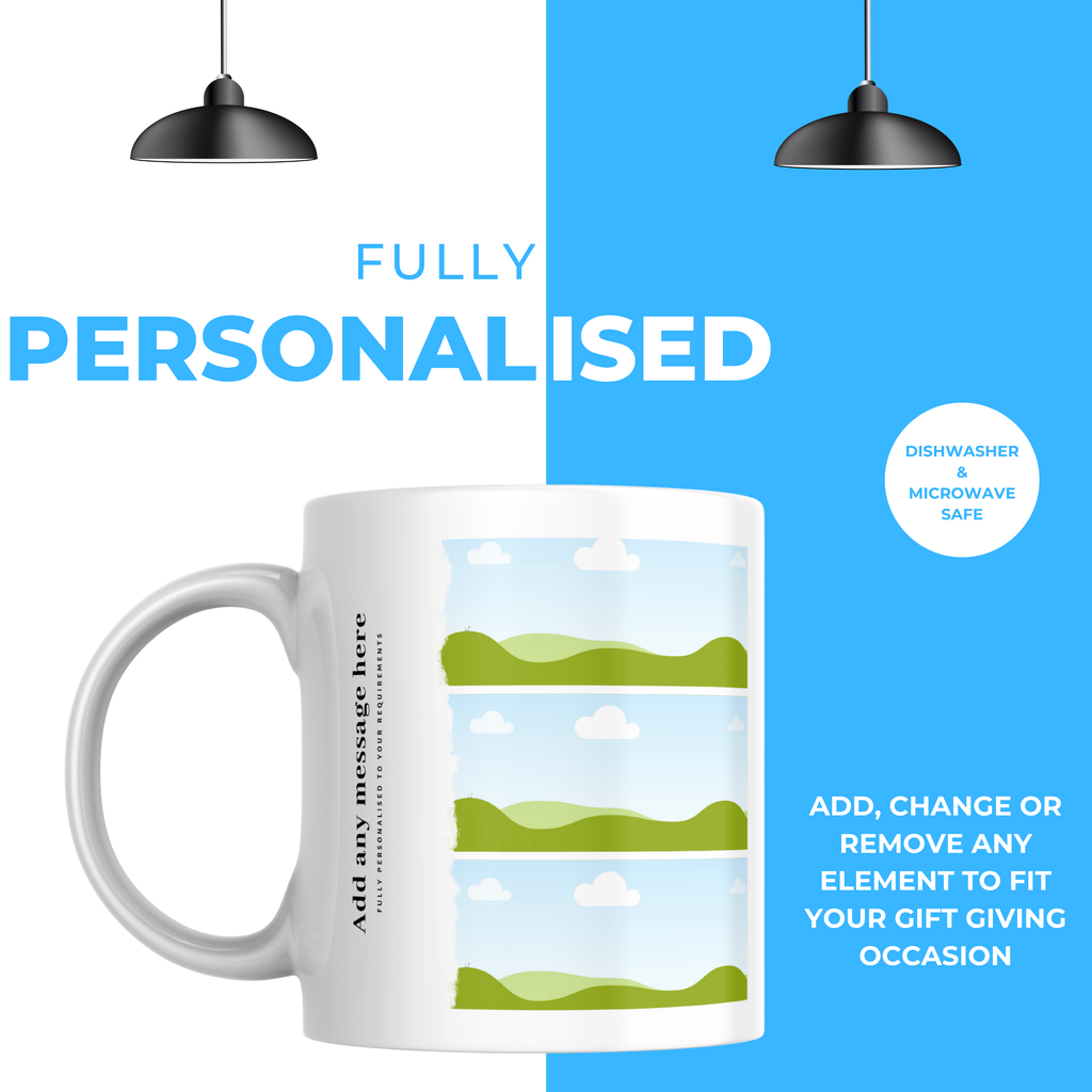 Three Stacked Photos Mug – personalisation information